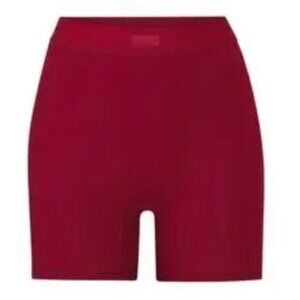 SKIMS Cotton Rib Boxer Shorts in Brick Red (Rare) XS